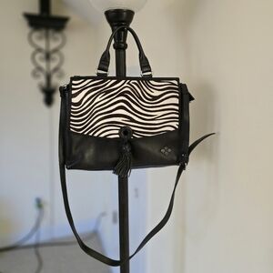 Patricia Nash Mollia Haircalf Zebra Satchel